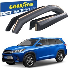Sun Rain Visors Wind Rain Guards for 2014-2019 Toyota Highlander