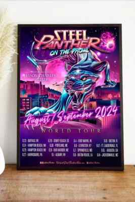 Steel Panther On The Prowl World Tour Aug-Sep 2024 With Jason Miller Poster