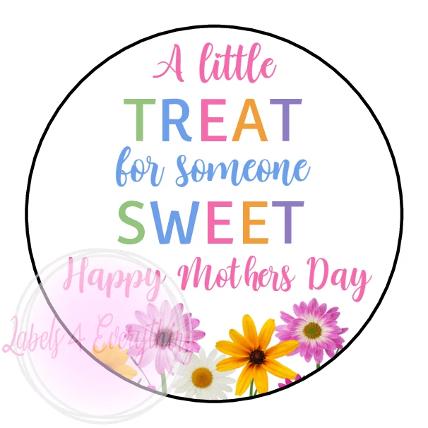 Mothers Day Stickers A Little Treat For Someone Sweet Labels Tags Sweet Cone