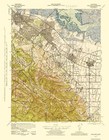 Topographical Map - Palo Alto California Quad - USGS 1943 - 23 x 29.75