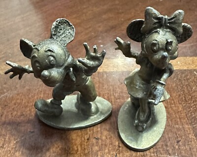 Hudson Pewter Disney Productions Mickey & Minnie Mouse Dancing Figurine 655 654