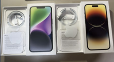 AUTHENTIC Apple iPhone 14 PRO OR IPHONE 14 Original Retail BOX W charge Cable