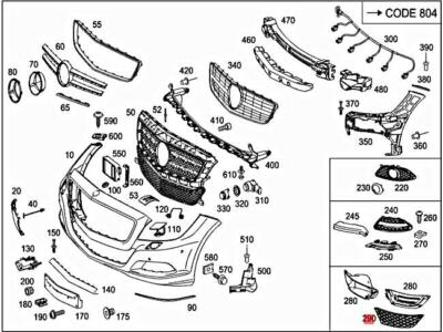 Mercedes-Benz 2188850153 Genuine OEM Outer Grille for sale online 
