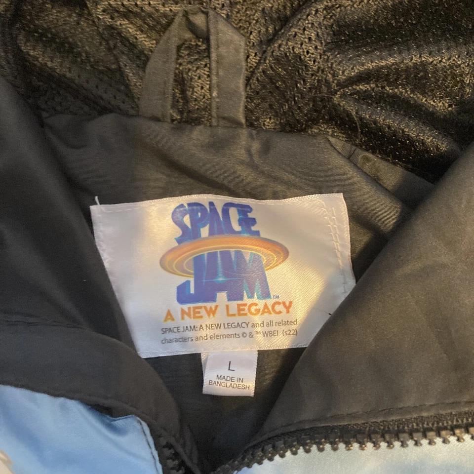 Members Only Windbreaker Jacket Space Jam Looney Tunes: Size Large Lebron James - Image 2 of 4