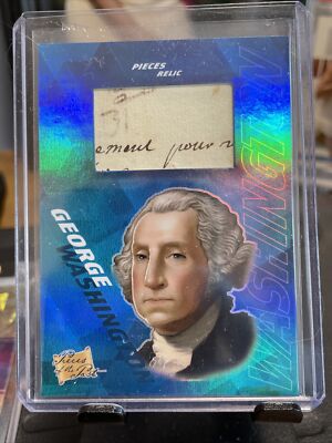 Pieces Of The Past George Washington Hand Written Relic     