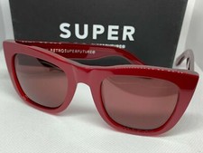 RetroSuperFuture M18 Gals Metallics Red Frame Sunglasses NIB
