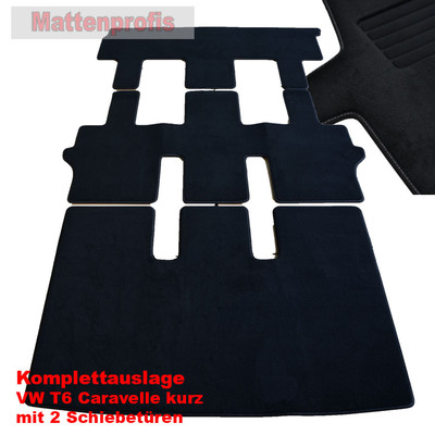 Premium Velour Fußmatten Komplettauslage für VW T6 /2 Caravelle ab Bj. 2015 -