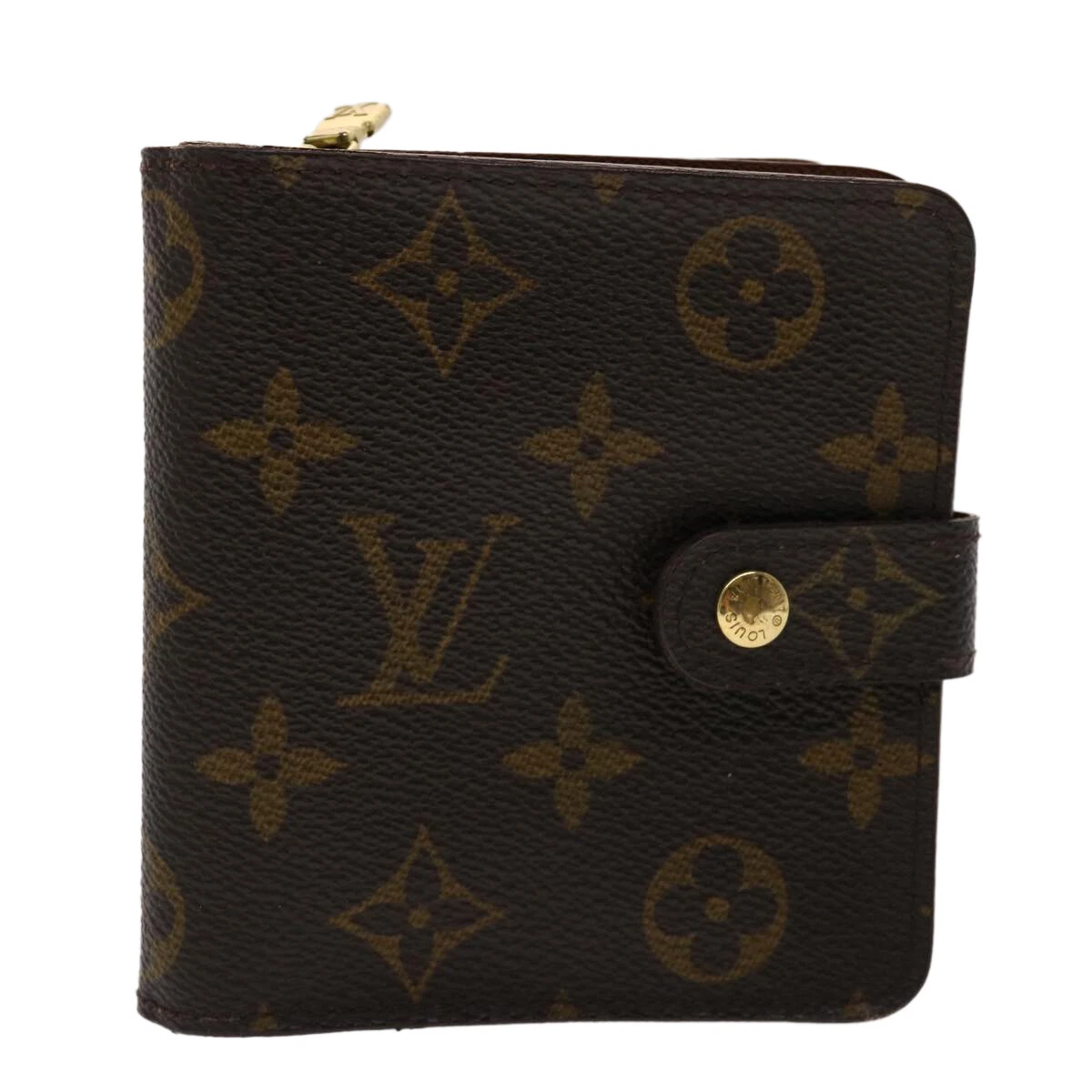 LOUIS VUITTON Monogram Compact Zip Wallet M61667 LV Auth 47877