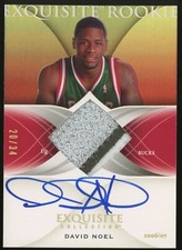 David Noel 06-07 Exquisite #76 RC AUTO Patch UNC Tarheels GOLD Bucks 20/34