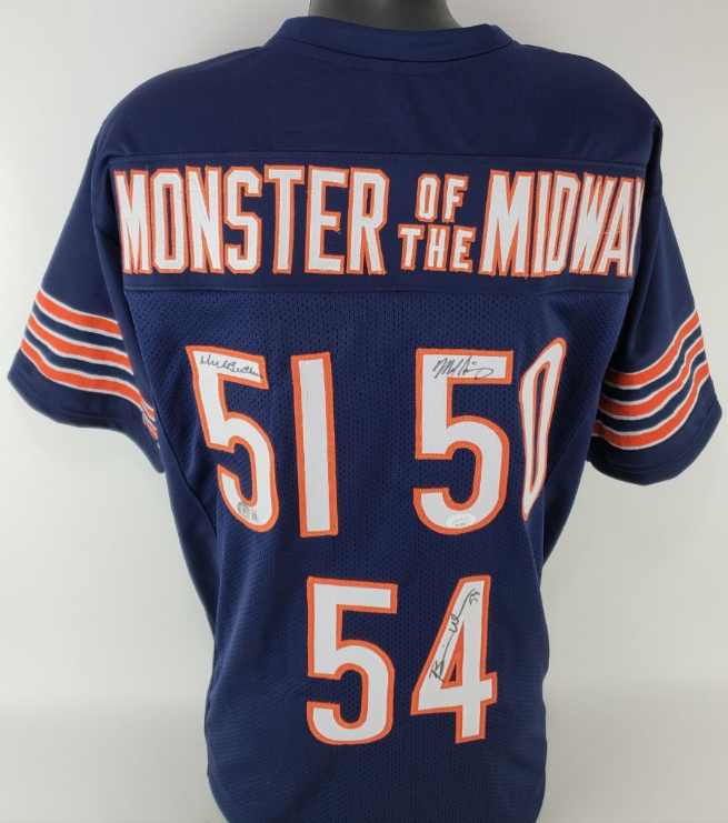 Butkus, Singletary & Urlacher Signed 