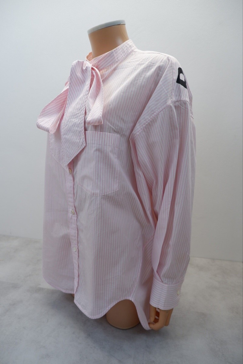 BALENCIAGA◆長袖シャツ/34/--/PNK// Balenciaga Womens Oversized Shirt Size 34 Uk 6 Pink Long