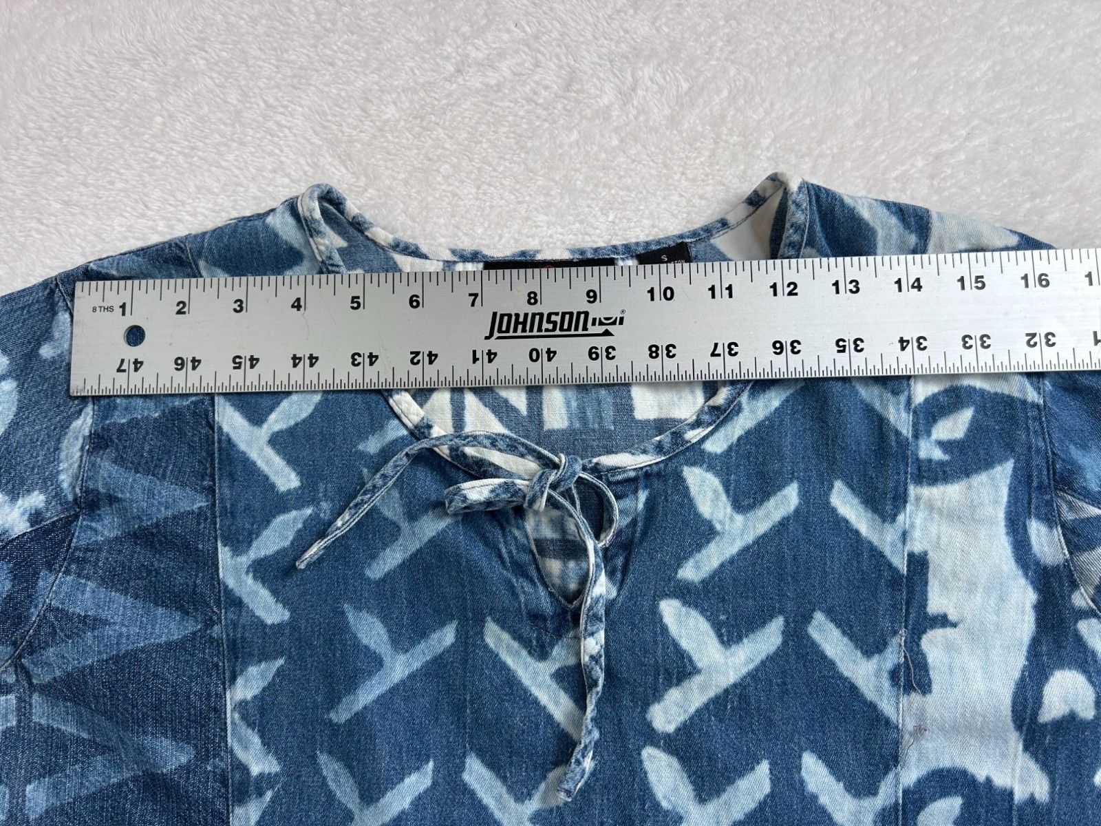 Sacred Threads Womens Patchwork Boho Denim Top Sm… - image 5