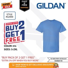 Gildan G200 Ultra Cotton T Shirt BUY 2 GET 1 FREE Blank Plain Casual Unisex Tee.