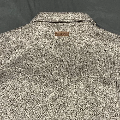 King Ranch Men's Gray Lined Button-Front Jacket M Spread Collar Chest Pockets image 5