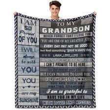 Grandson Gifts from Grandma Grandpa, Grandson Blanket from Grandmas 60"x50", ...