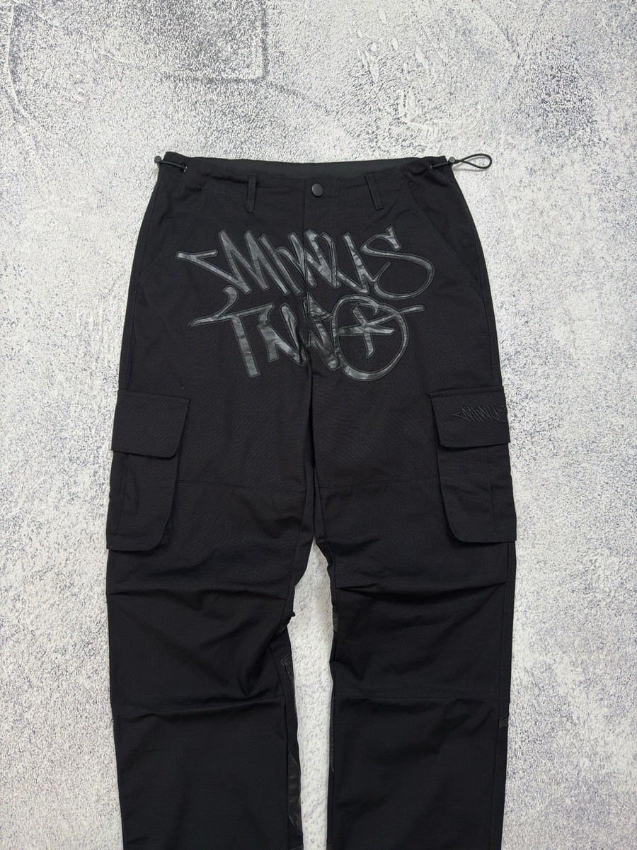 Rare Minus Two Cargo Parachute Pants Big Logo Men's Size S | eBay