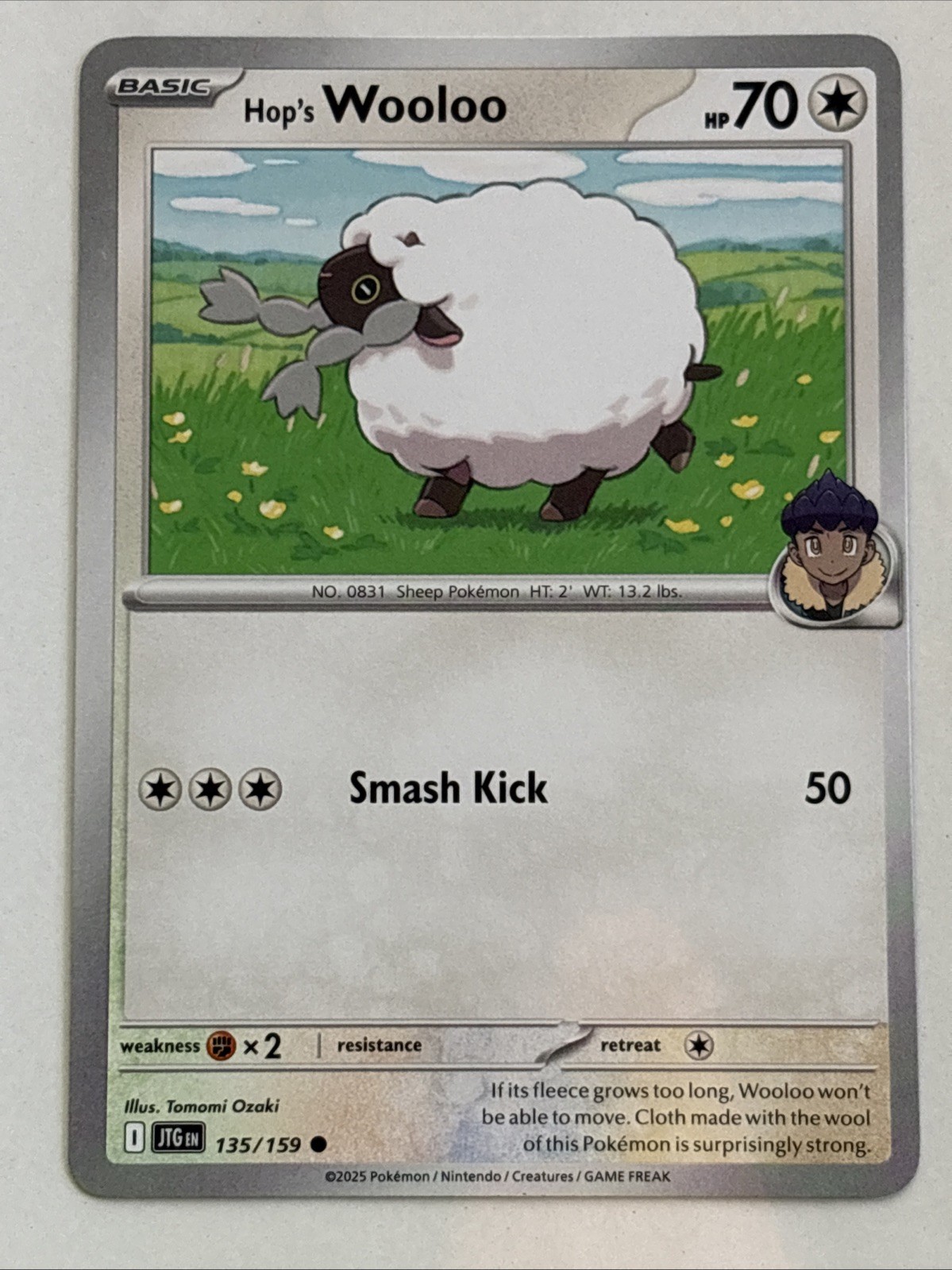 Pokémon TCG Journey Together Hop's Wooloo 135/159 NM