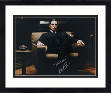 Framed Al Pacino Signed Godfather 16x20 Sitting in Chair Photo w/Michael Insc