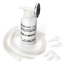 Powerbuilt Bleed-O-Matic One-Man Brake Kit – Opaque Bottle, Transparent Bleeder