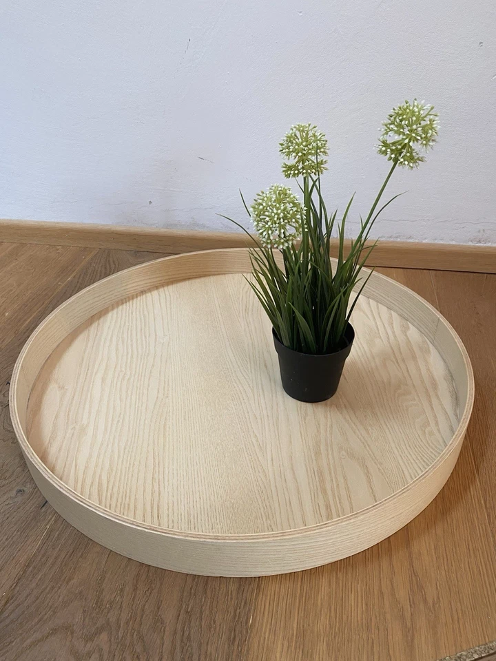 Ikea Holz Tablett Rund Groß 51 cm Hell 2017 nicht mehr Erhältlich Design Klassik - Bild 3 von 4