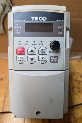 TECO Speecon 7300CV FMV-180-1 VFD Inverter Drive 0.5HP 0.4kW 1-Phase 200-240V