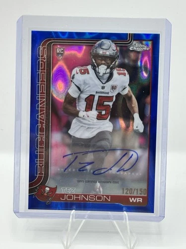 2025 Topps Chrome Tez Johnson Blue Lava Refractor (RAW)