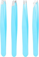 Tweezers Set, High Precision Stainless Steel Eyebrow Tweezers for Facial Hair, I