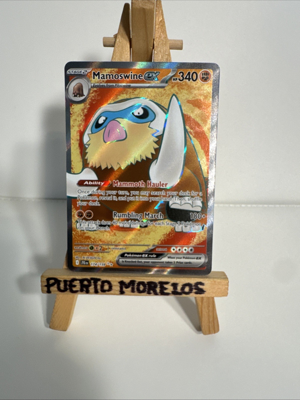 Pokemon Mamoswine EX Full Art Journey Together 174/159