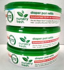 3 Nursery Fresh Diaper Genie Refills For ALL Diaper Genie Diaper Pails