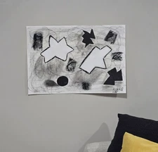 Original Abstract Poster - Black And White - Subtle Visuals