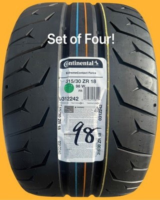 Set of FOUR BRAND NEW 315/30ZR18 Continental ExtremeContact Force