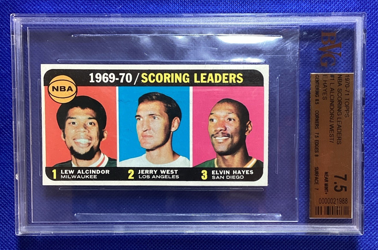 SET BREAK 1970 Topps #2 Jerry West Scoring Average Leaders BVG 7.5 NM+