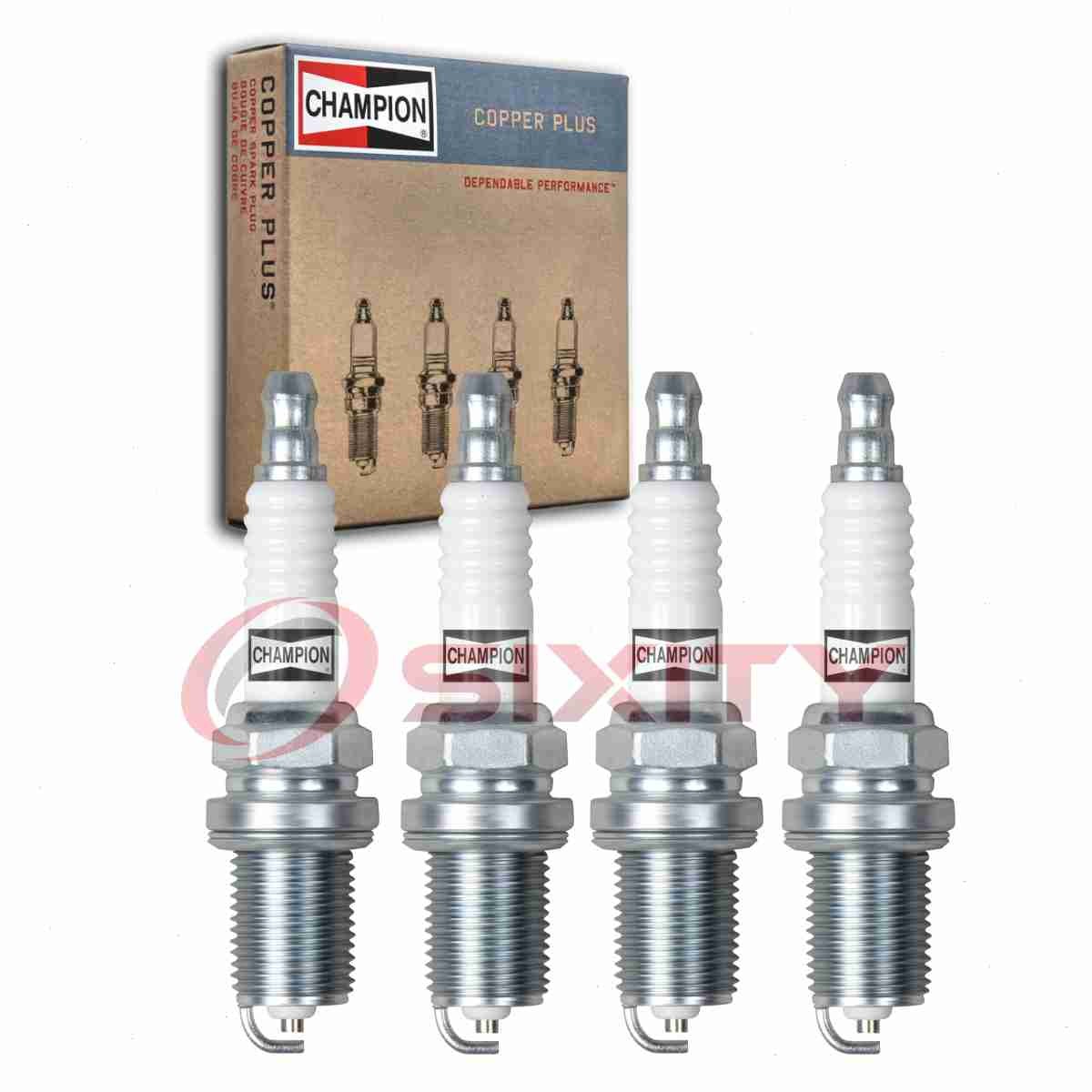 4 pc Champion Copper Plus Spark Plugs for 2000-2006 Audi TT Quattro 1.8L L4 rd