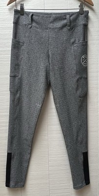Free Ride Equestrian Lux Hybrid Breeches Gray Tweed Size M Full Seat Excellent