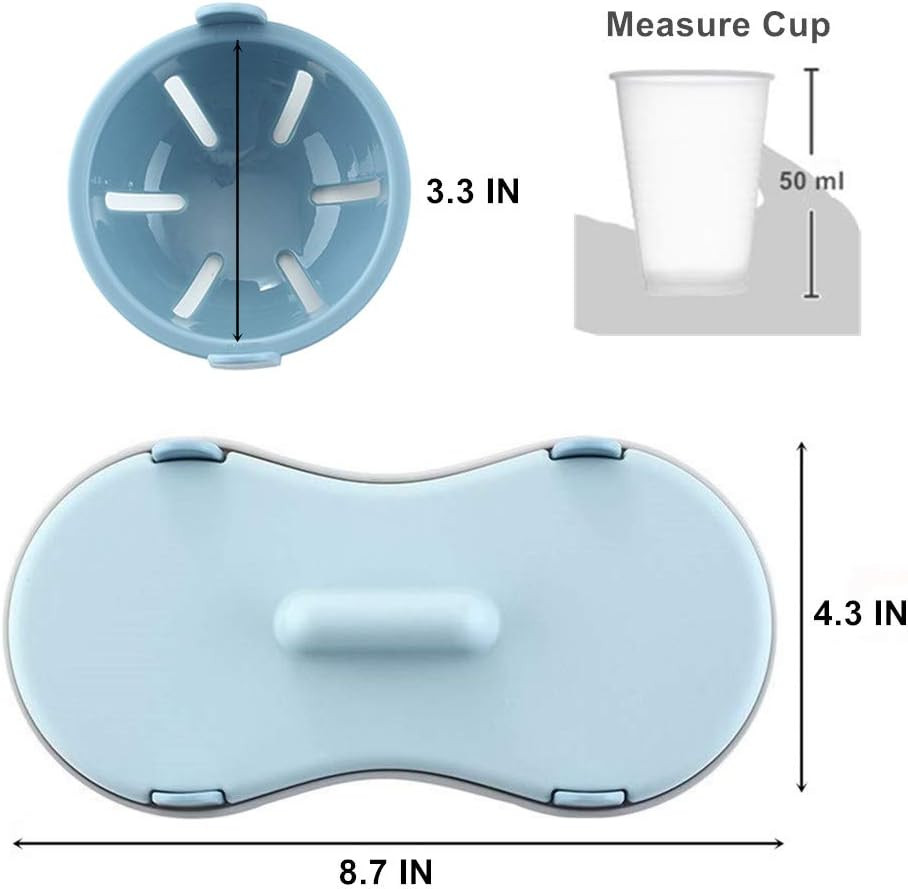 Egg Poacher Microwavable, Egg Steam with Measure Cup Dishwashable, Egg Maker Poa