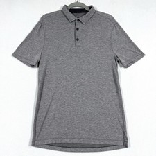 Lululemon Evolution Polo Shirt Mens Small Grey Performance Modern Golf Stretch
