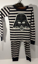 Hanna Andersson Star Wars Darth Vader Kids Pajamas Sz130 US 8 Black  Grey