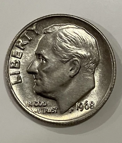 1968-P Roosevelt Dime — photo from the most recent tracked eBay sale