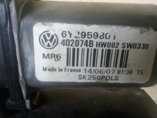 6Y2959801 Motor Elevalunas Delantero Derecho para VOLKSWAGEN POLO IV (9 219096 - Imagen 2 de 3
