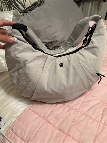 NEW Lululemon Pleated Shoulder Hobo Bag Purse Nylon 10L Gray