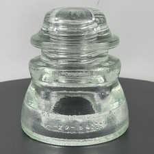 Vintage Hemingray No. 45 Clear Glass Insulator 29-54, 4" Tall Made In USA
