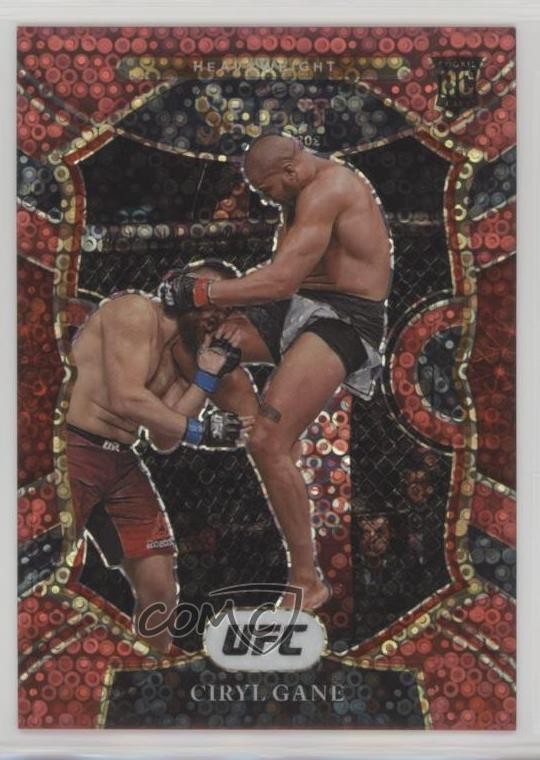 2021 Panini Select UFC Concourse Red Disco Prizm 153/199 Ciryl Gane #98 0nr3