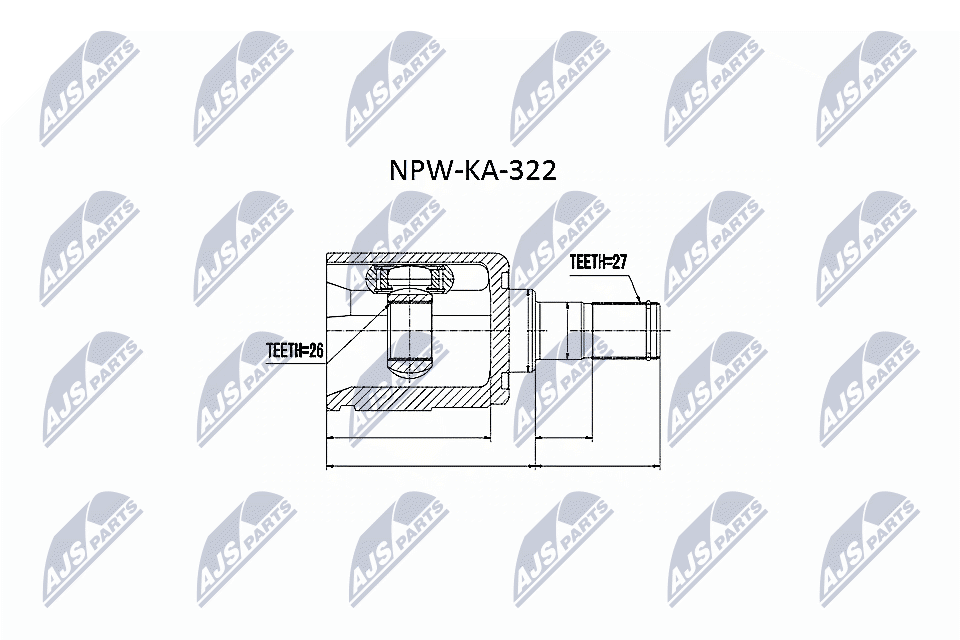 Fits NTY NPW-KA-322 INNER CV JOINT - Image 4