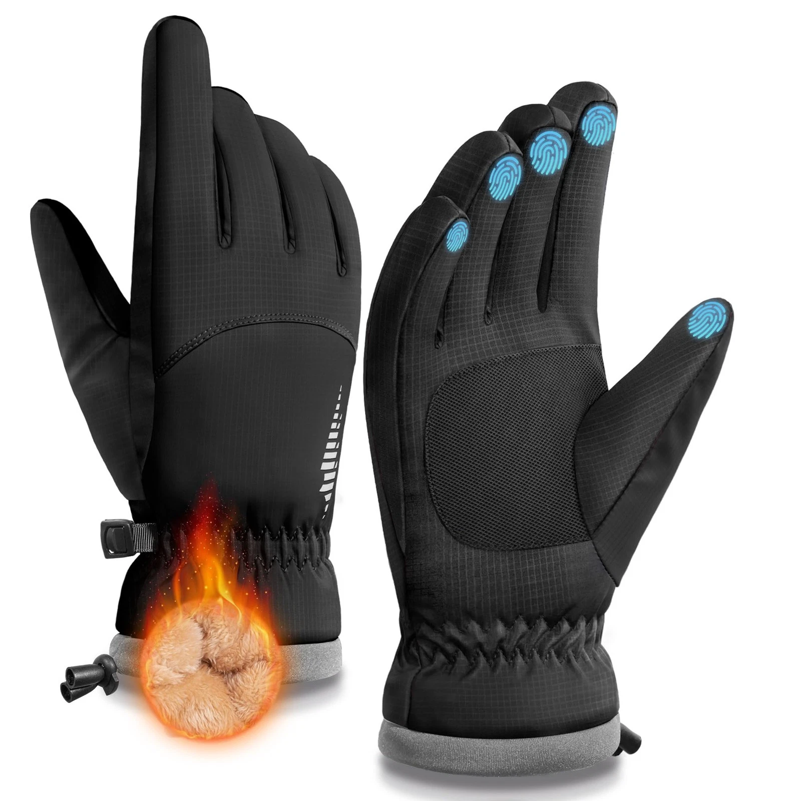 SIMARI Winter Waterproof Warm Gloves Women Men with Touchscreen Large, Black
Opens in a new window o