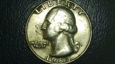1968 D Washington Quarter-SNEEZE ERROR COIN[A133]