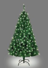 Pre Lit Christmas Tree LED Green Artificial Bushy Pine Xmas Home Decor 4-8FT UK