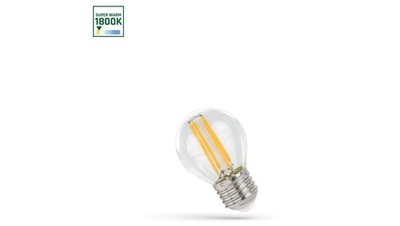 5904433136259 Żarówka kulka LED E27 4W 340lm COG 1800K CLEAR SPECTRUM LED