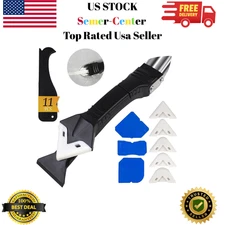 11Pcs Silicone Caulking Tools 3 in1 Grout Removal Tool Stainless Steelhead 5 Sil