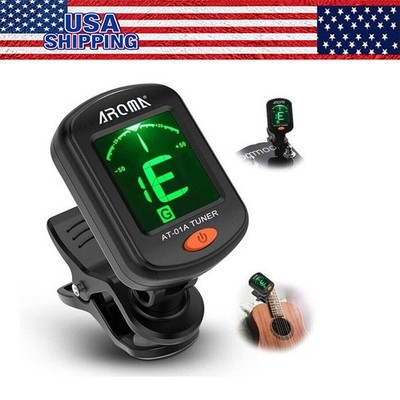 LCD Clip On Chromatic Acoustic Electric Guitar Bass Ukulele Banjo Violin Tuner