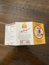 Glen Edwards 1986 Washington Redskins Pocket Schedule 